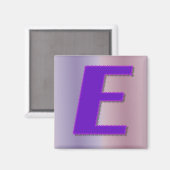 E paarse monogram magneet (Voorkant / Achterkant)