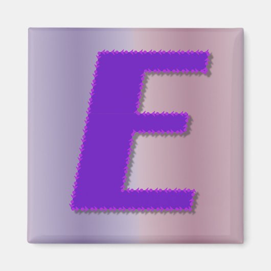 E paarse monogram magneet (Voorkant)