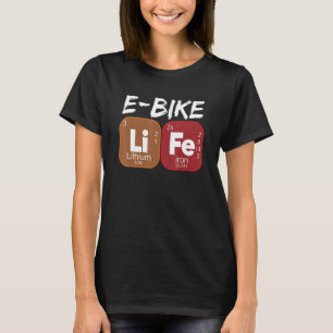 E Periodieke elektrische aandrijvingsfietsen met e T-shirt