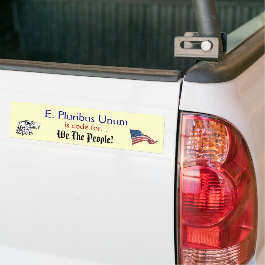 E Pluribus Unum Bumpersticker (Op Truck)