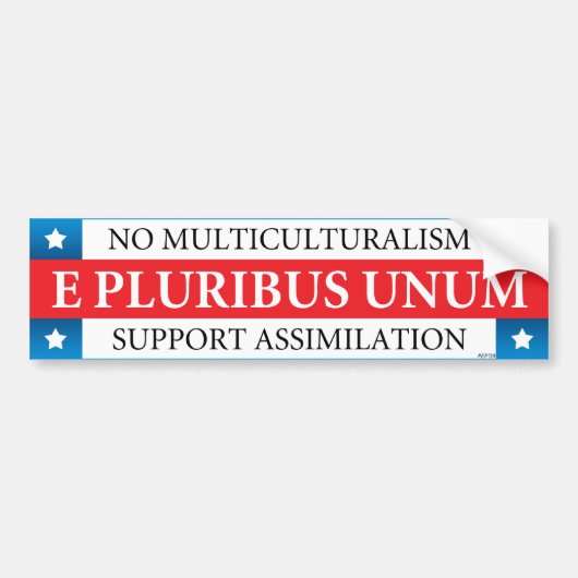 E Pluribus Unum Bumpersticker (Voorkant)