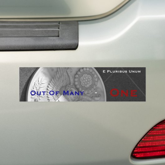 E Pluribus Unum Bumpersticker (Op auto)