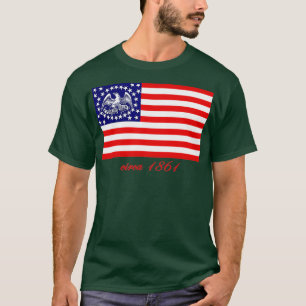 E PLURIBUS UNUM CIVIL WAR REGIMENTAL FLAG T-SHIRT