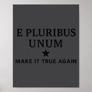 E Pluribus Unum – Maak het weer waarheid eenheid Poster