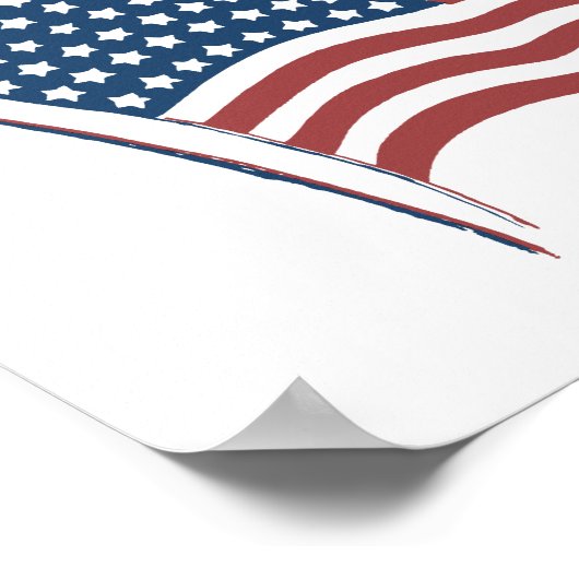 E Pluribus Unum Patriotic U.S. Flag Poster (Hoek)