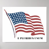 E Pluribus Unum Patriotic U.S. Flag Poster (Voorkant)