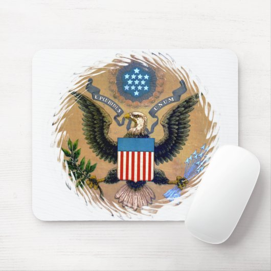 E Pluribus Unum Patriotic United States of America Muismat (Met muis)