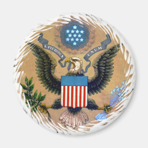 E Pluribus Unum Patriotic Verenigde Staten van Ame Magneet