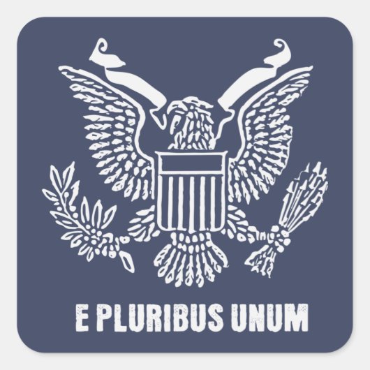 E Pluribus Unum - Patriottische Stickers (Voorkant)