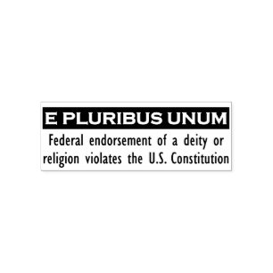 E PLURIBUS UNUM Stamp - Zwart/Middelgroot Zelfinktende Stempel