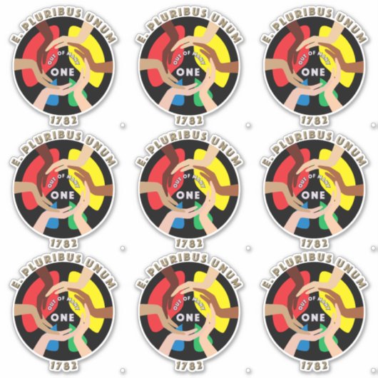 E. Pluribus Unum Sticker (Voorkant)