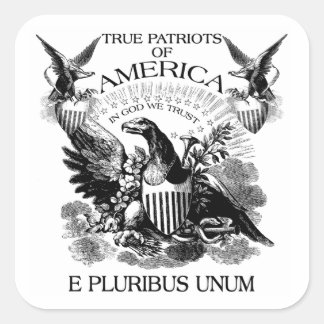 E Pluribus Unum Vierkante Sticker