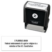 E PLURIBUS UNUM Zelfinkt Rubber Stamp Zelfinktende Stempel (In situ)