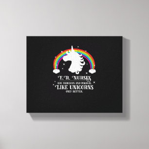E.R.-verpleegsters zijn Magisch als Eenhoorns Funn Canvas Afdruk