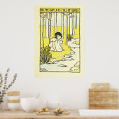 E. Richardson  Illustratie schattig meisje Poster (Keuken)