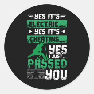 E-scooter heeft je doorgegeven ronde sticker