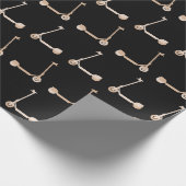 E-scooter met patroon cadeaupapier (Hoek)