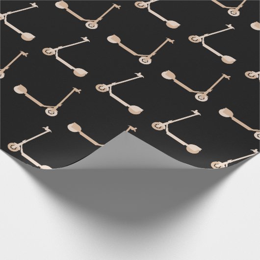 E-scooter met patroon cadeaupapier (Hoek)