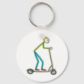 E-scooter Stickman Sleutelhanger (Voorkant)
