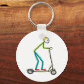 E-scooter Stickman Sleutelhanger (Achterkant)