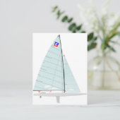 E-   scowRacing Sailboat onedesign Class Briefkaart (Staand voorkant)