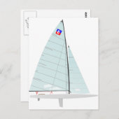E-   scowRacing Sailboat onedesign Class Briefkaart (Voorkant / Achterkant)