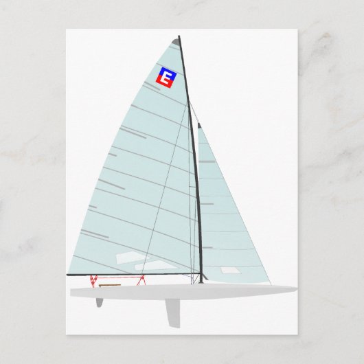E-   scowRacing Sailboat onedesign Class Briefkaart (Voorkant)