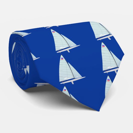 E-   scowRacing Sailboat onedesign Class Stropdas (Opgerold)