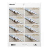 E-sigaret en vapen etiket (Full Sheet)