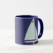 E Skoeienklasse Racing Sailboat Mok (Voorkant rechts)