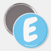 E Sky Blue Refkoelkast Magnet (Voorkant / Achterkant)