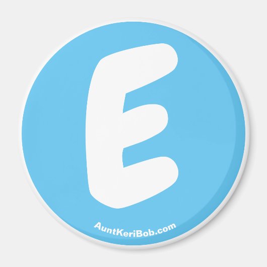 E Sky Blue Refkoelkast Magnet (Voorkant)