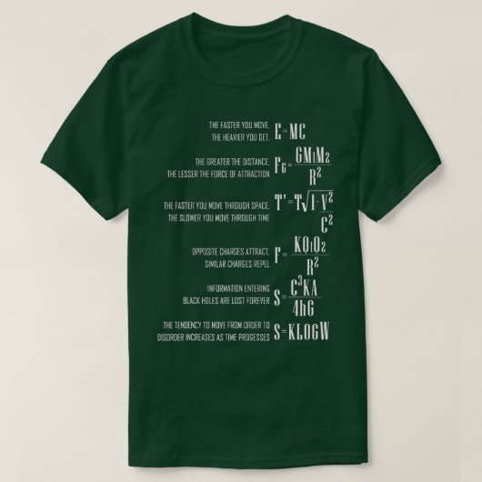 E staat gelijk aan MC Squared Relativiteit T-shirt (Design voorkant)
