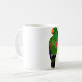 E staat voor Eclectus Parrot Koffiemok (Voorkant links)