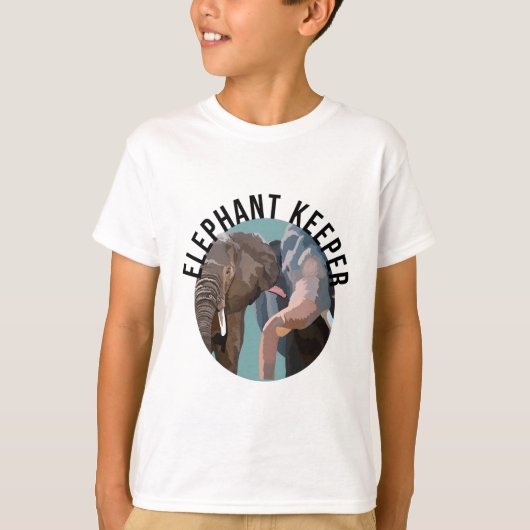 E staat voor Elephant Keeper T-shirt (Voorkant)