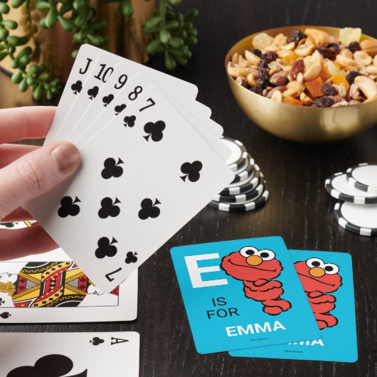 E staat voor Elmo | Jouw naam toevoegen | Speelkaa Pokerkaarten (Insitu)