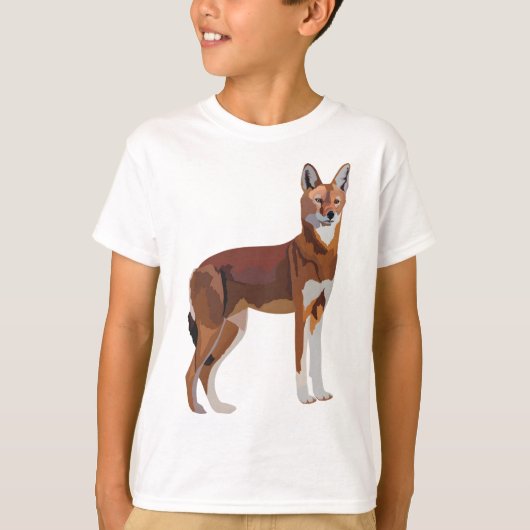 E staat voor Ethiopian Wolf T-shirt (Voorkant)