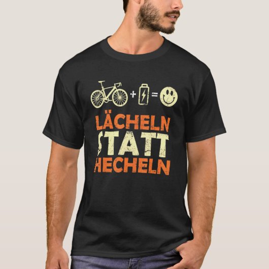 E Teken Gezegde glimlachen in plaats van fietspoel T-shirt (Voorkant)