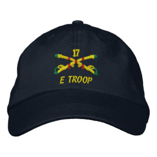 E Troop, 17th Cavalry geborduurd Pet