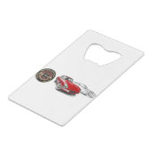 E-Type jag-lovers Creditkaart Flessenopener (Achterkant Gekanteld)