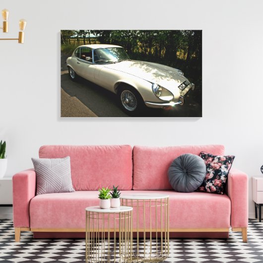E-Type Jaguar Canvas Afdruk (Insitu (Woonkamer))