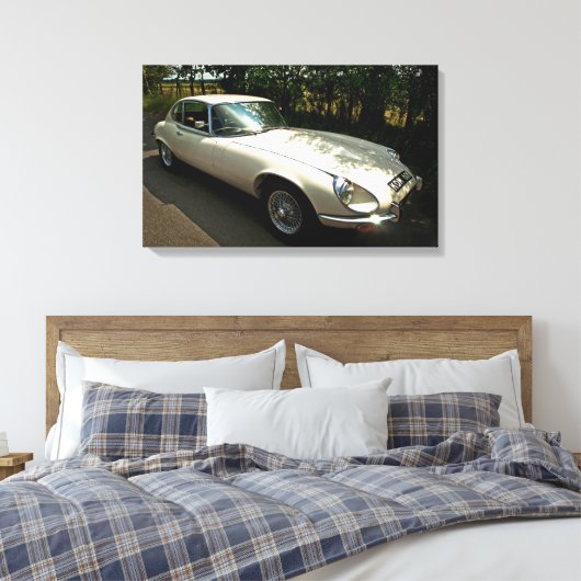 E-Type Jaguar Canvas Afdruk (Insitu (Slaapkamer))
