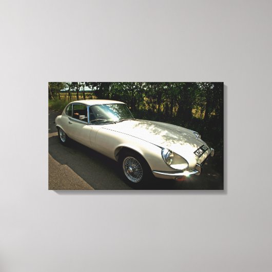 E-Type Jaguar Canvas Afdruk (Voorkant)
