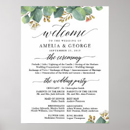 E-ucalyptus welkome bruiloft poster