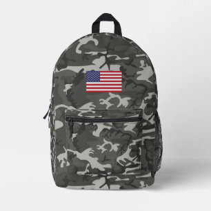 e Urban Cameo Patroon Amerikaanse vlag Patriottisc Bedrukte Rugzak