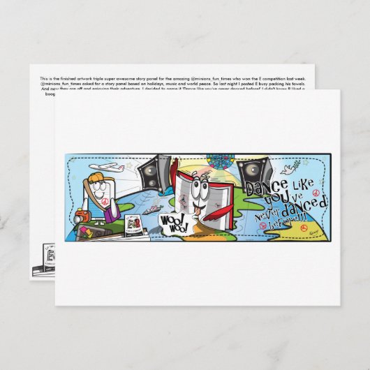 E Versus B - Dance like it is your last Postcard Feestdagenkaart (Voorkant / Achterkant)