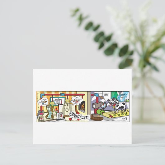 E Versus B - De datum ging goed Briefkaart (Staand voorkant)