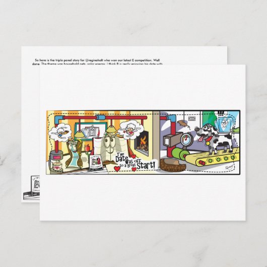 E Versus B - De datum ging goed Briefkaart (Voorkant / Achterkant)