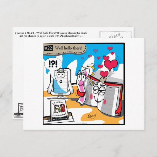 E Versus B - No.22 "Nou hallo daar" Briefkaart (Voorkant / Achterkant)