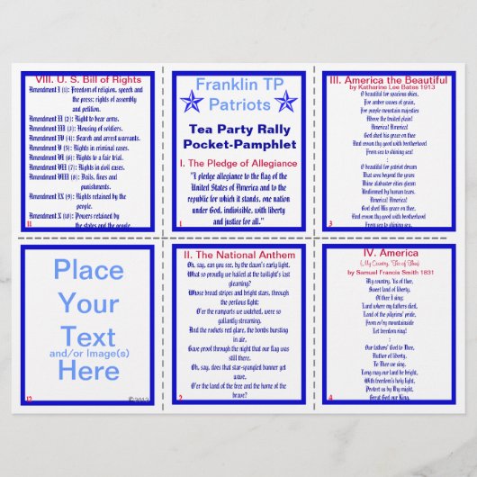 E-VIII* Patriottische radiaalpamflet () Flyer (Voorkant)